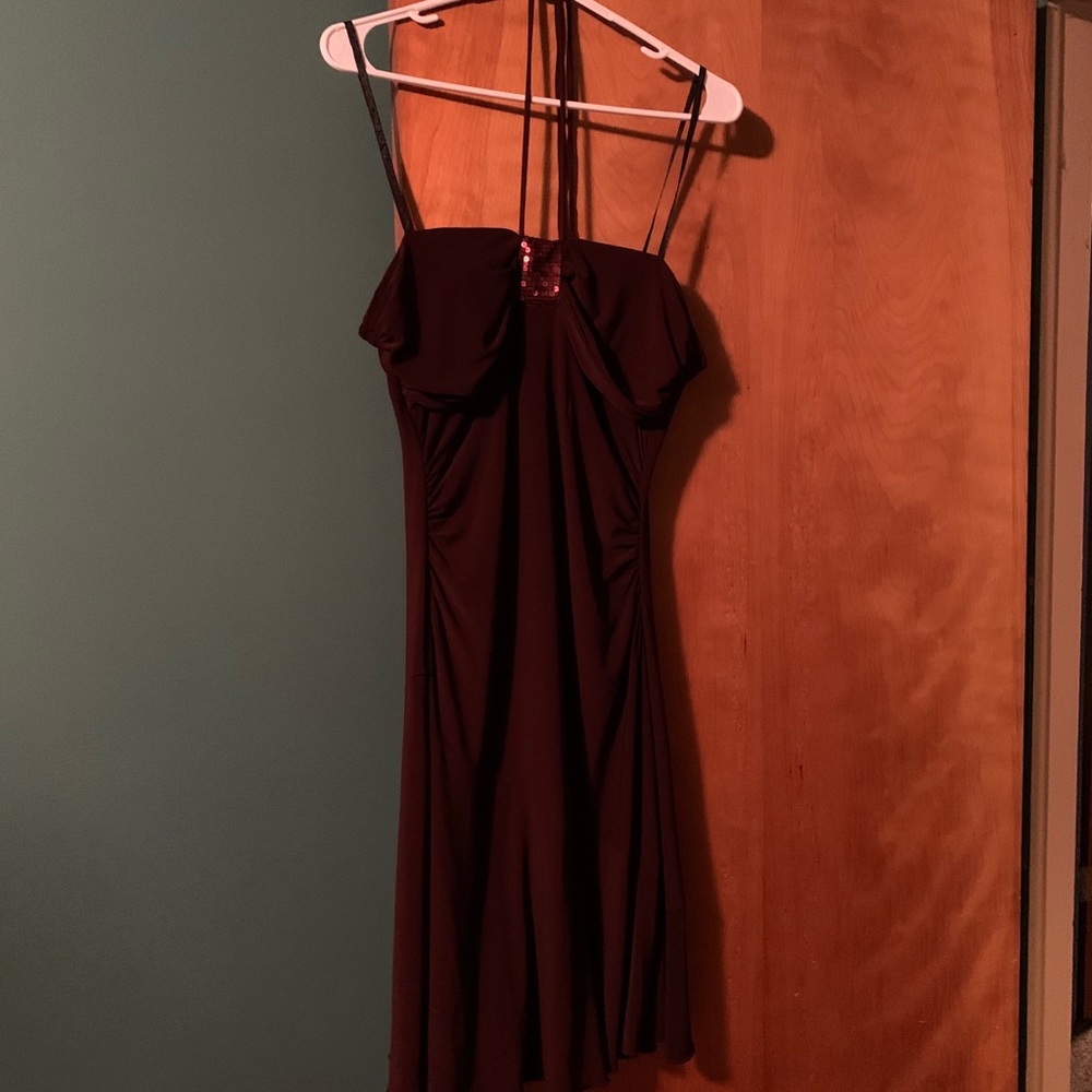 Super cute brown silky dress